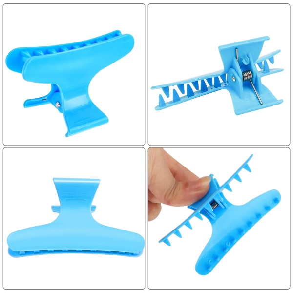 12 kappaleen perhoshiuspantoja hiusleikkurit Salon Pro -osiopidike naisille ja tytöille Blue