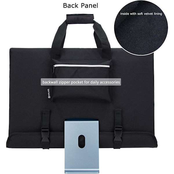 Reiseveske for 24-tommers iMac-skrivebordsdatamaskin, beskyttende oppbevaringsveske for iMac-skjermstøvdeksel med bærehåndtak for 24-tommers iMac-skjerm og