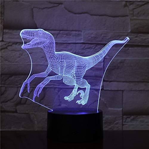 3D Dinosaur Natlampe Legetøj, 16 Farver Natlamper, Di