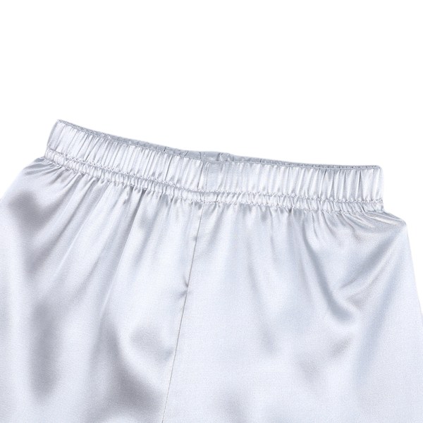 Liten pojke flickor kort satin pyjamas set, L(XTZ8380F)