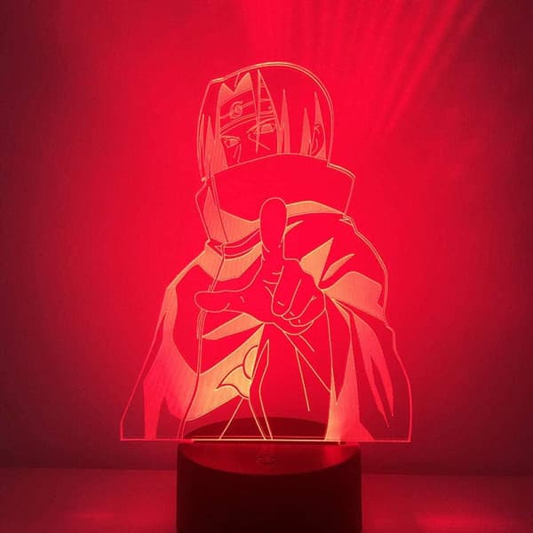 Naruto Kakashi Uchiha Sasuke 3D Illusjon Nattlys Lampe Sm