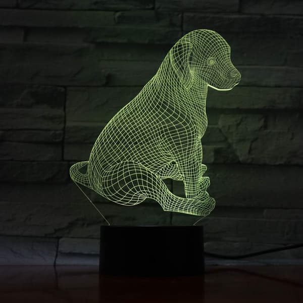 3D Natlampe Optisk Illusion Lys 7 Farveskiftende Touch