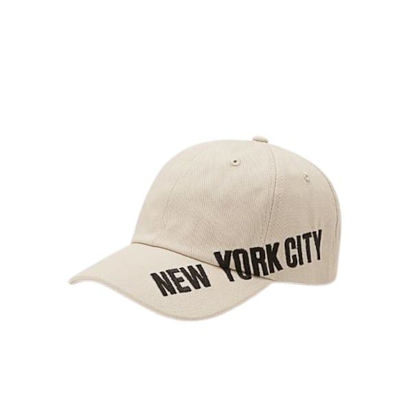 Sidobroderad bokstavsbaseballkeps mångsidig casual keps Beige