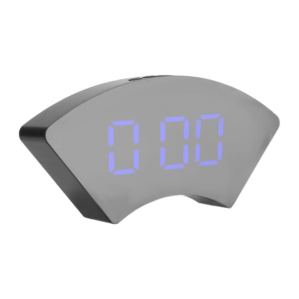 Klocka Enkel Elektronisk LED USB Mute Digital Väckarklocka för Kontor Sovrum Vardagsrum Blå