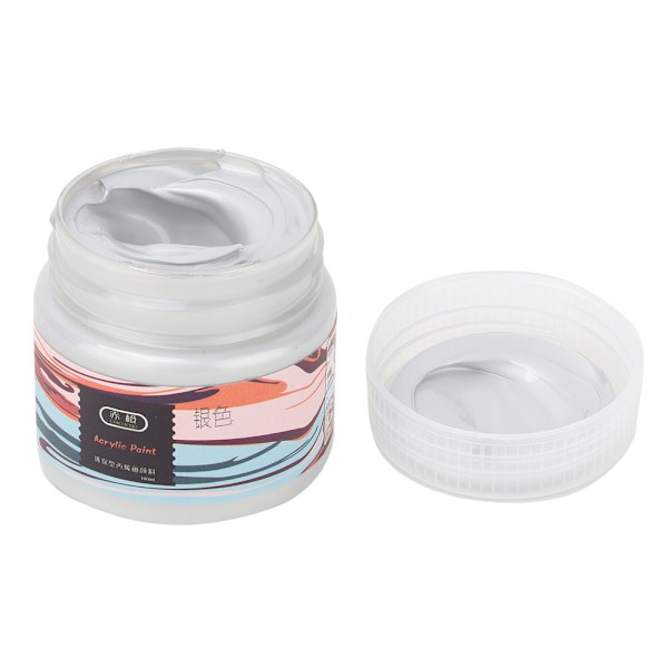 100ml Akrylmaling Kunstner Maling Pigment Kunst Håndværk Maling Tegning Maling(Sølv)