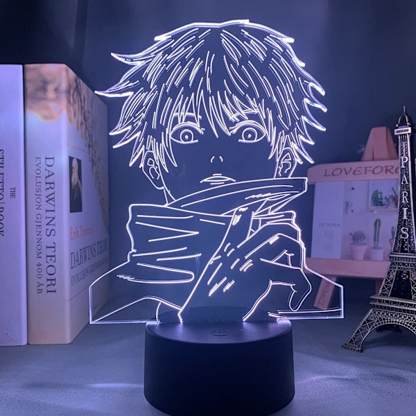 LED Nattelys Anime Satoru Gojo Lampe Jujutsu Kaisen LED Nattelys for Barn Bursdagsgave Jujutsu Kaisen Satoru Gojo 3D Lampe