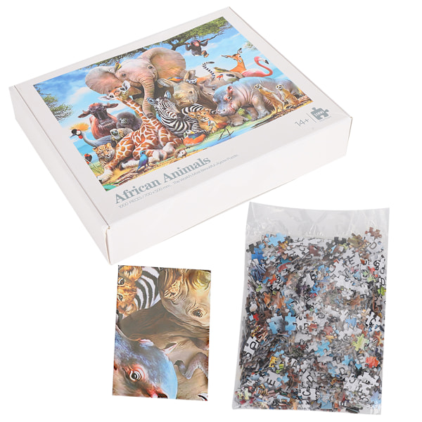 1000Pcs Animal World Jigsaw Plane Puzzle Adults Children Learning Educational Toy