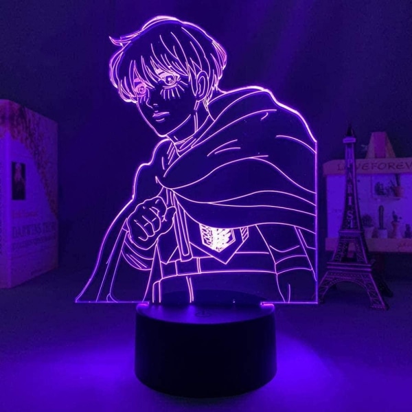 Attack on Titan 3D Anime Lamp Night Levi Ackerman Illusion N