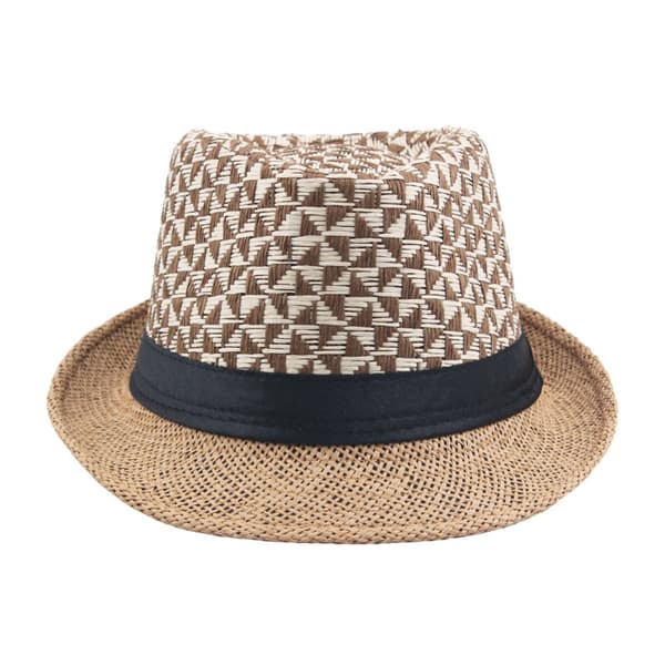 Sommer Strå Fedora Hat Kort Skygge Panama Solhat Trilby Bea Brown