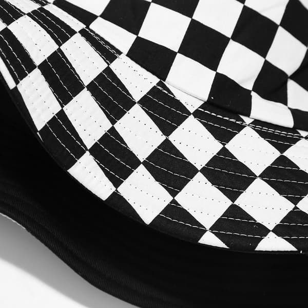 Unisex 100% Bomull Sammenleggbar Bøttehatt Solhatt Ensfargede Black