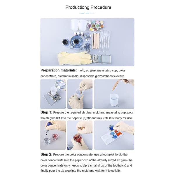 Diy Kristall Epoxy Form 60 Med Isbitar Silikon Istärningsbricka