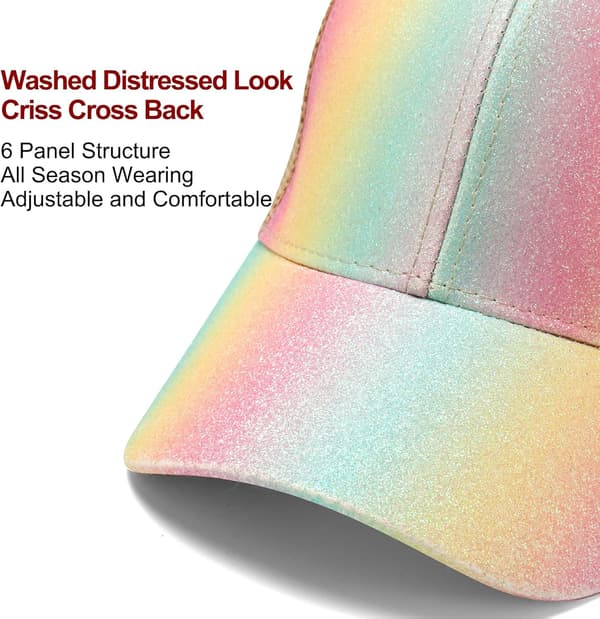 Criss Cross Hat Vasket Distressed Baseballkasket Hestehalehat G