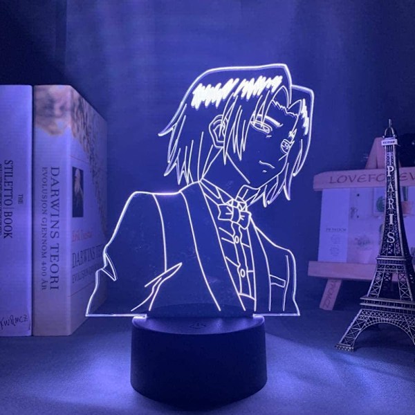 Naruto Kakashi Uchiha Sasuke 3D Illusionslampa Nattlampa Smart Touch, RGB-effekt USB-kabeldriven Kreativ 3D Japansk Animelampa