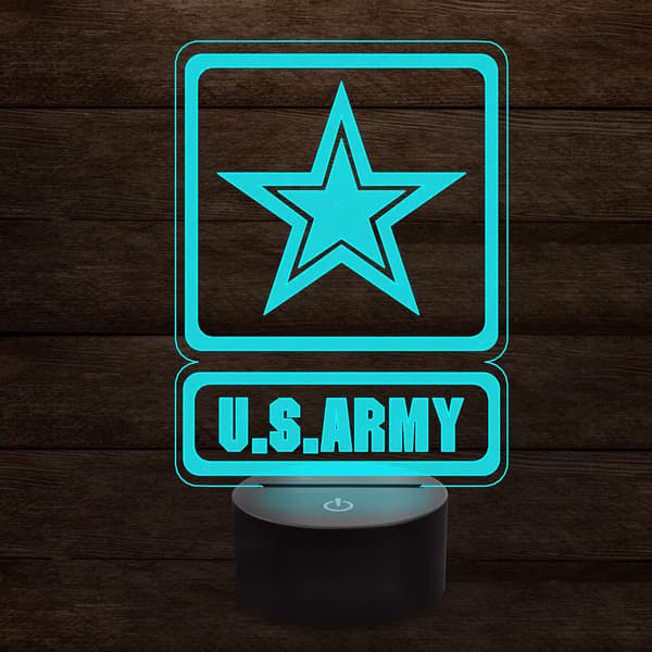 3D Natlampe til US Army Militær, 16 Farver Skift Smart