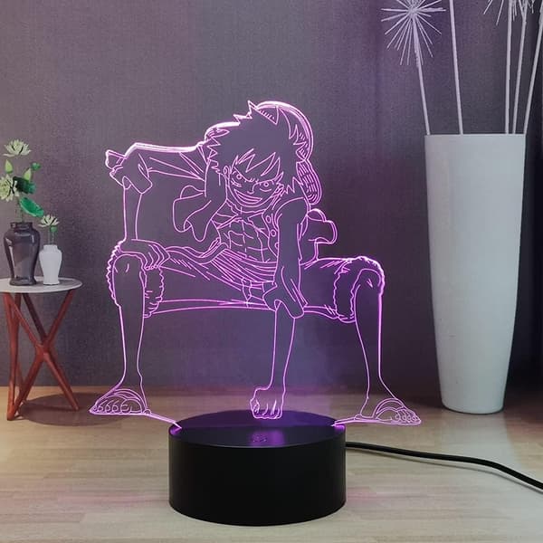 Luffy 3D Anime Nattlampe, Monkey·D·Luffy USB LED Nattlampe