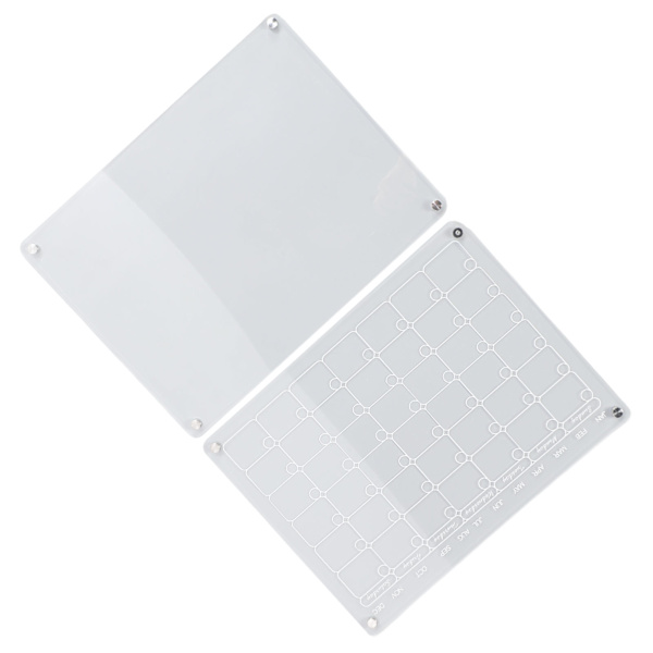 2 st magnetiska akrylkalendrar för kylskåp 16x12in Tidsstyrning Kylskåp Månatlig whiteboard för planering