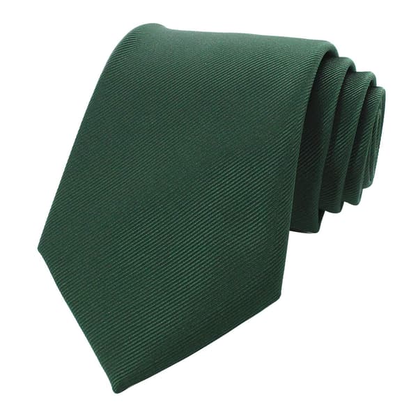 Halsduk i solid sidenblandning för män, 2,36\"×57\", 1200 stygn tung formell slips, elastisk vävd halsduk för affärer, bröllop och fest Dark Green