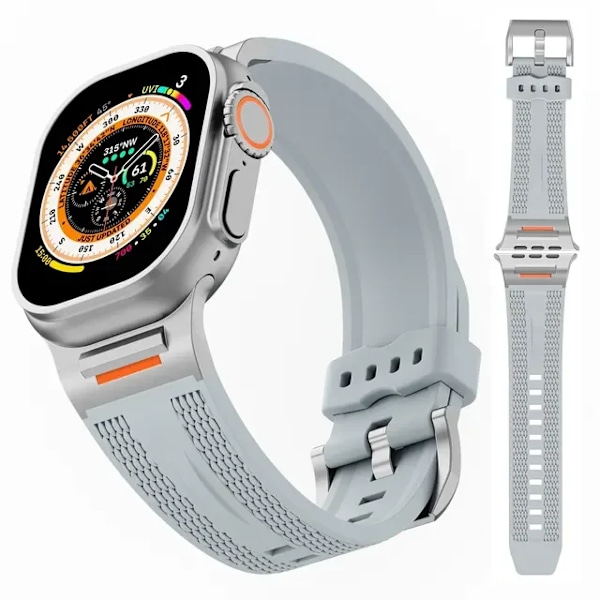 Sportarmband för män, passande Apple Watch 46mm S10 49 ultra 45 44 42 40mm elastiskt silikonarmband passande iWatch s10 Green