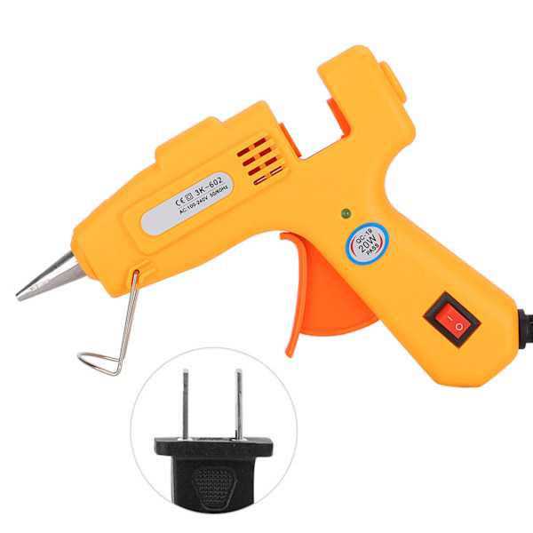 20W Professionell Mini Elektrisk Värme Smältlim Verktyg DIY Värmeverktyg Gul 100‑240VUS Plugg