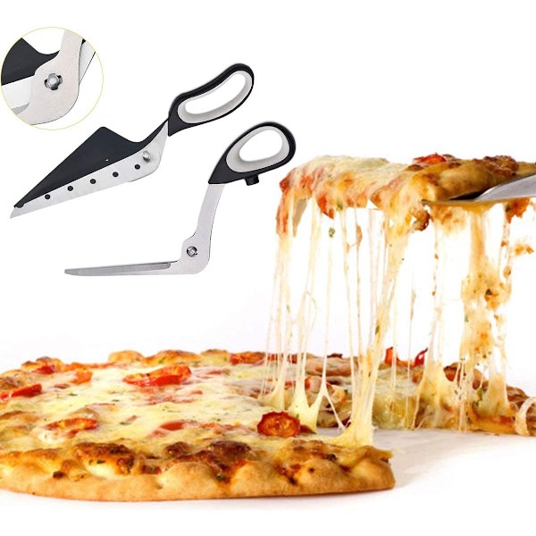 Pizzasaks Skæresaks Enhåndsbetjening Rustfrit Stål Pizzaspatel Skæreskive