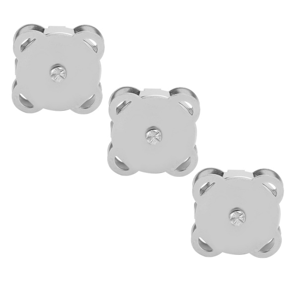 10 stk./sæt Metal Magnet Spænde Snap Fasteners Knapper DIY Tøj Taske Tilbehør (Klar Hvid)