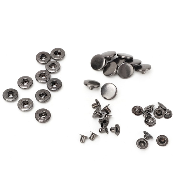 10 stk 15mm Metall Trykknapp Snap Button Feste Klær Tilbehør #3