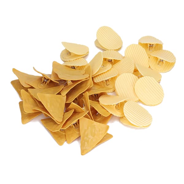 30 stk søte chipklips runde trekant oppbevaringsklips snacksforseglingsklips symaskinklips kontorbillettklips