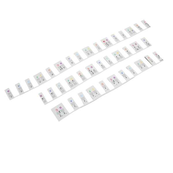 Silikone Klaver Keyboard Stickers Farverige 88 Tangenter Vandtætte Aftagelige Klaver Noter Guide Etiketter til Begyndere