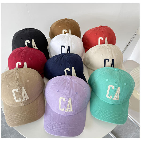 Hat, Baseball Cap, Bomuldsvask, CA Bogstav, Blød Top, Versati Red