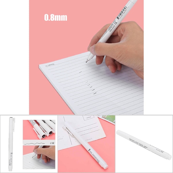 Micron Liner Tegnemarkører Fin Spids Sort Blæk til Sketching Anime Illustration(0.8mm)