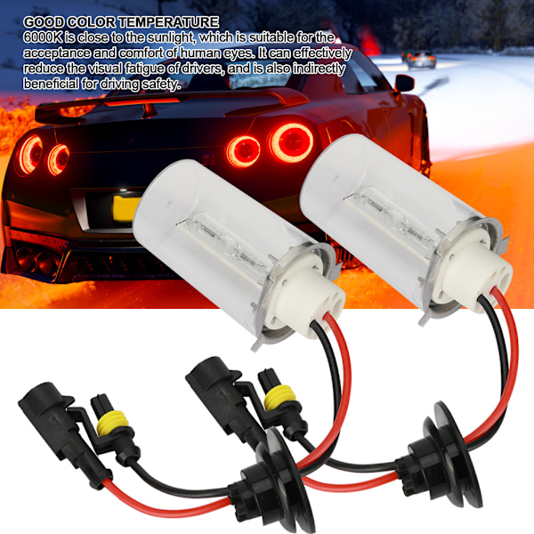 2 stk 100W H4-1 6000K Høy Lysstyrke Bil Xenon Frontlys Pæreerstatning