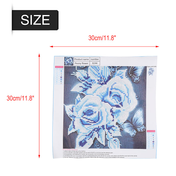 DIY Handgjord Rhinestone Broderi Målning Korsstygns Kit för Hemväggsdekor