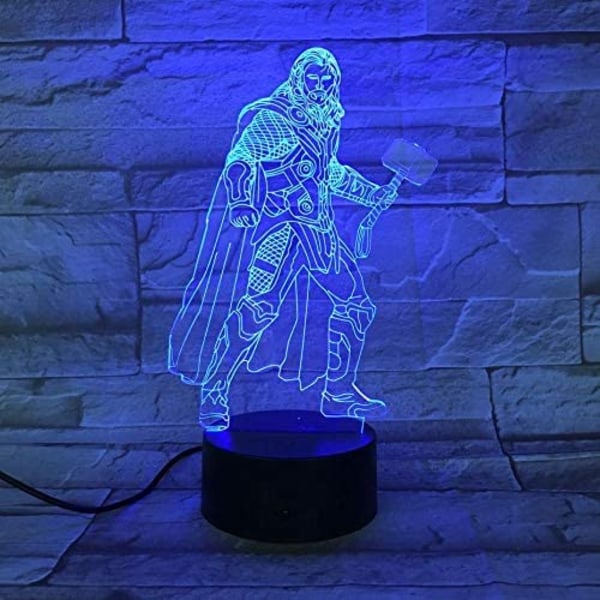 3D Led Movie Heroes Night Light, Optical Illusion Lamp 16 Co