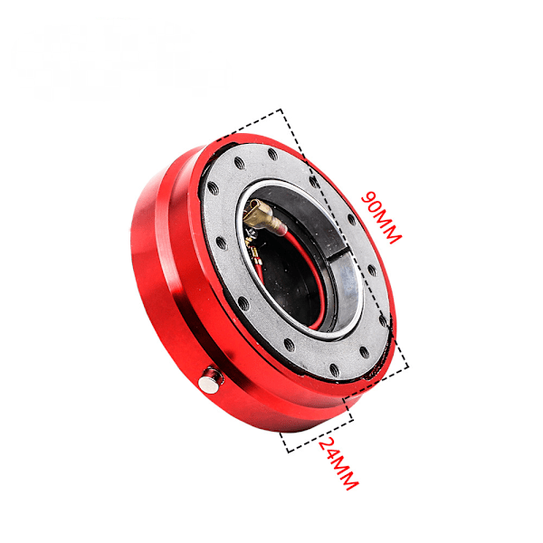 Snabbkopplingsratt Kit Universellt Racing Ratt Snabbkoppling Booster - Svart (En Del)