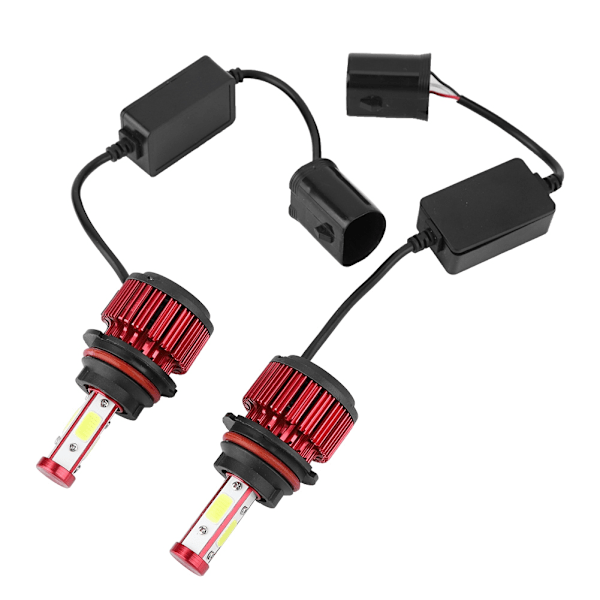 1 Par X6-COB Bil LED Hovedlys H4 H7 H11 H13 5202 9004 9005 9006 9007 9012 Hovedlampe (9004)