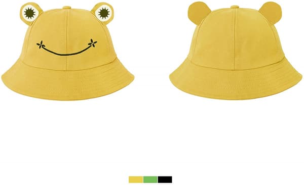 Barn Grodhatt, Söt Grod Hinkhatt, Bomull Hinkhatt Yellow