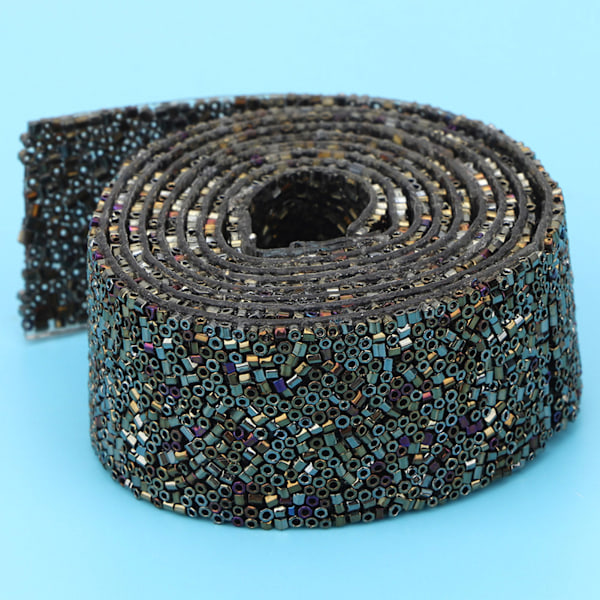 DIY rörpärlor nät omslag rulle kristall strass kedja trim band dekoration (#05)