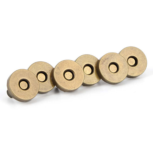 50 stk. Metal Magnetiske Trykknapper Runde Knapper Spænde Tøj Tilbehør (bronze)