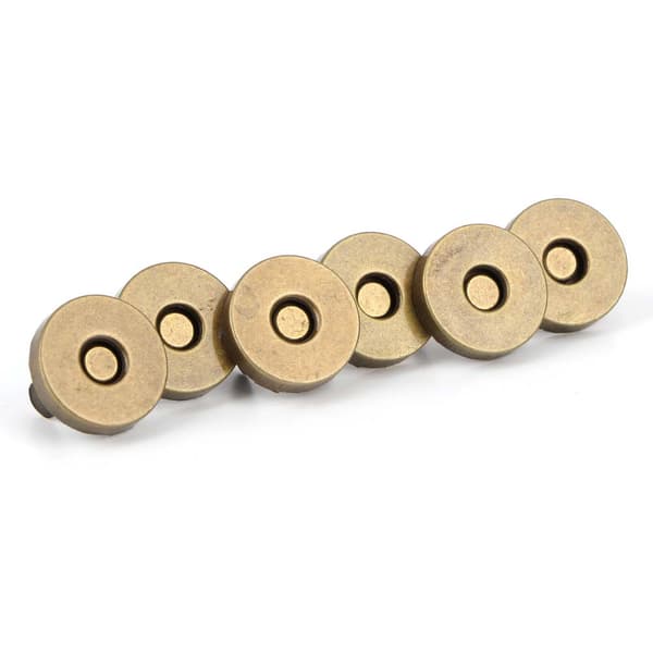 50 stk Metall Magnetiske Trykknapper Runde Knapp Spenne Klær Tilbehør (bronse)
