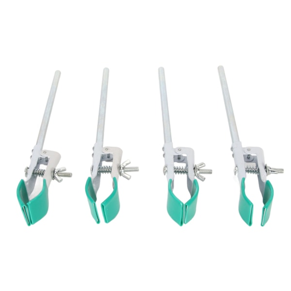 4 kpl Laboratorioleikari Retortti Prong Jaw 2 sormen leveyden säädettävä kumi leuat Labs Universal Clamp