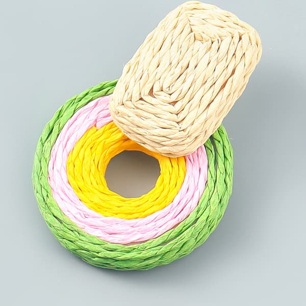 Raffia Runde Dråbeøreringe, Rattan Hoop Dingle Øre