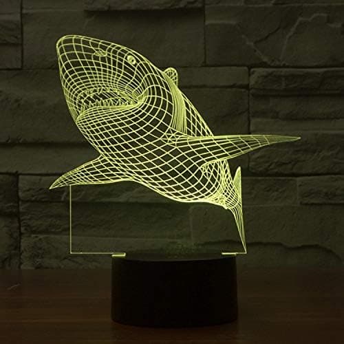 3D Natlampe 9'' Lampe Touch-Switch LED 7 Farver Dekor/Indo