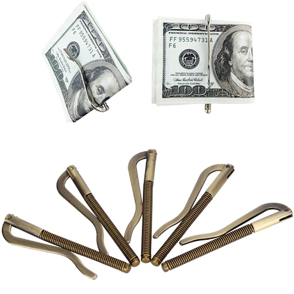 Pengeklemmepung Dollar Check Pinch Cock Håndlavet DIY Metal Hardware Tilbehør