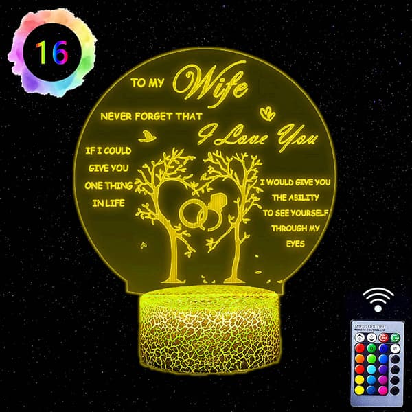 Gave til kone, Mors Dags gaver til kone, 3D natlampe