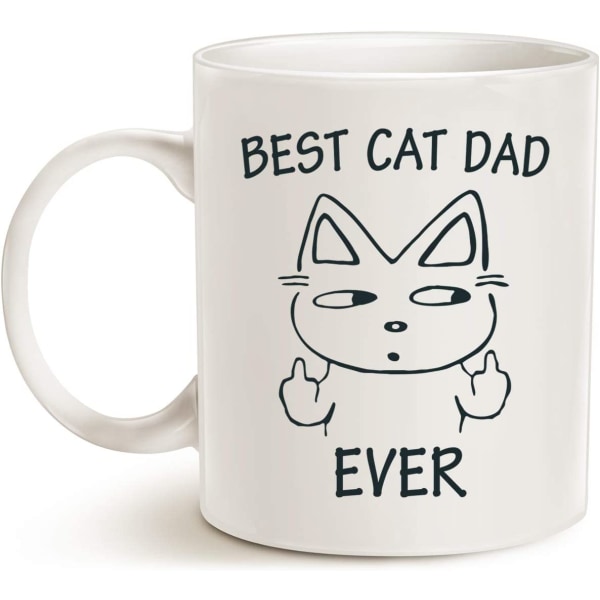 Sjovt kattefar-kaffekrus til katteelskere, bedste kattefar nogensinde sød fars dag-gif