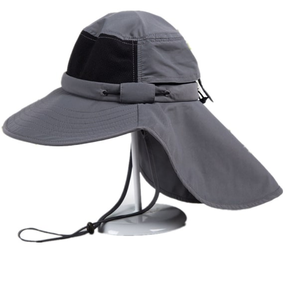 Hattar vuxna män och kvinnor utomhus stor brätte sjal hatt solhatt Gray