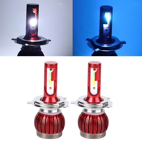 2 stk FS35 H4 6000K/8000K 36W Bil COB LED Hovedlys 8000LM Tåkelys Lampe
