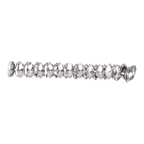 1 Yard (90cm) Kristallglas Sy På Strass Kedja Trimning DIY Kläder Dekoration Vit Strass