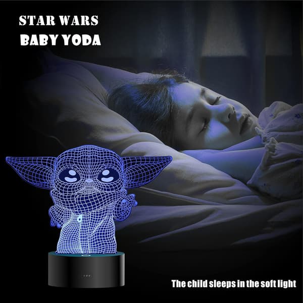 3D Illusion Star Wars Nattlampa, 4 Mönster med Timerfunktion