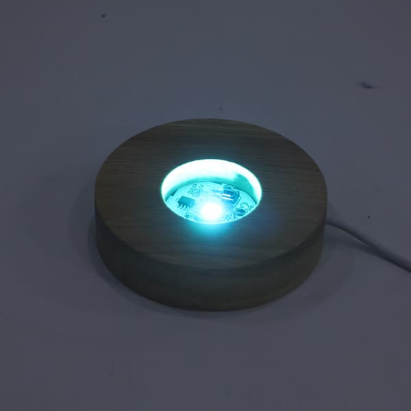 LED-lysbase i træmateriale, miljøvenlig, elegant stil, robust, holdbar, bred anvendelse, farve LED-base